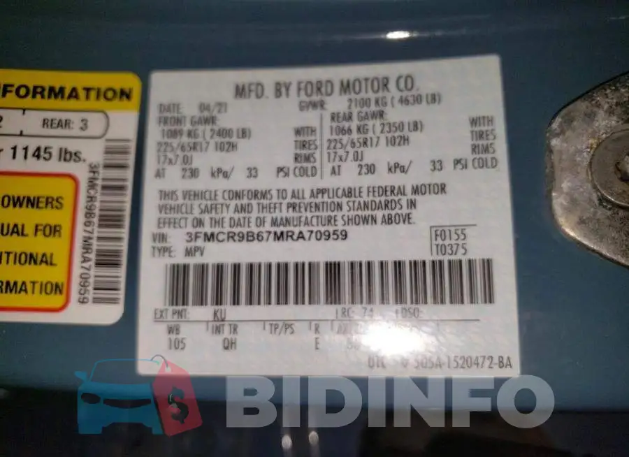 3FMCR9B67MRA70959 Photo# 13