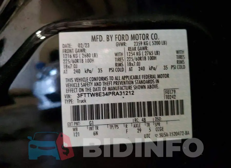 3FTTW8E34PRA31212 Photo# 12