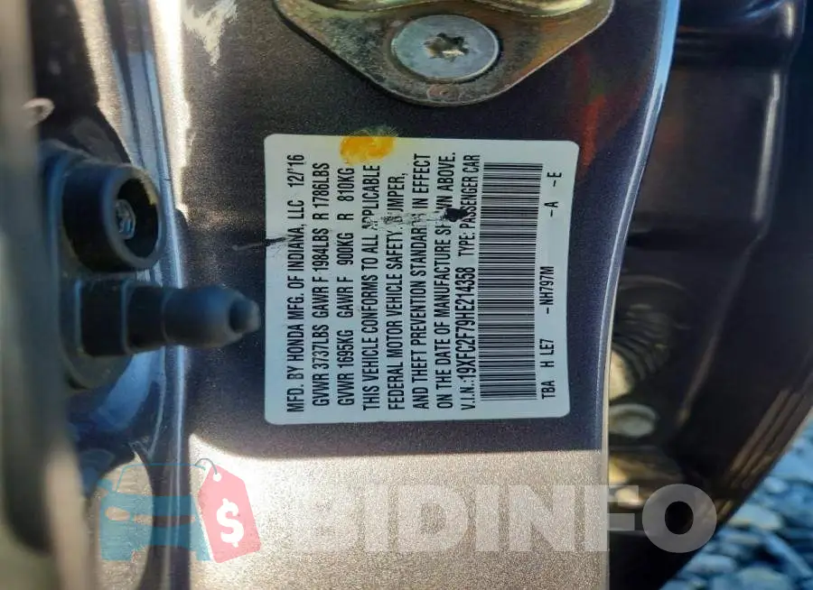 19XFC2F79HE214358 Photo# 12