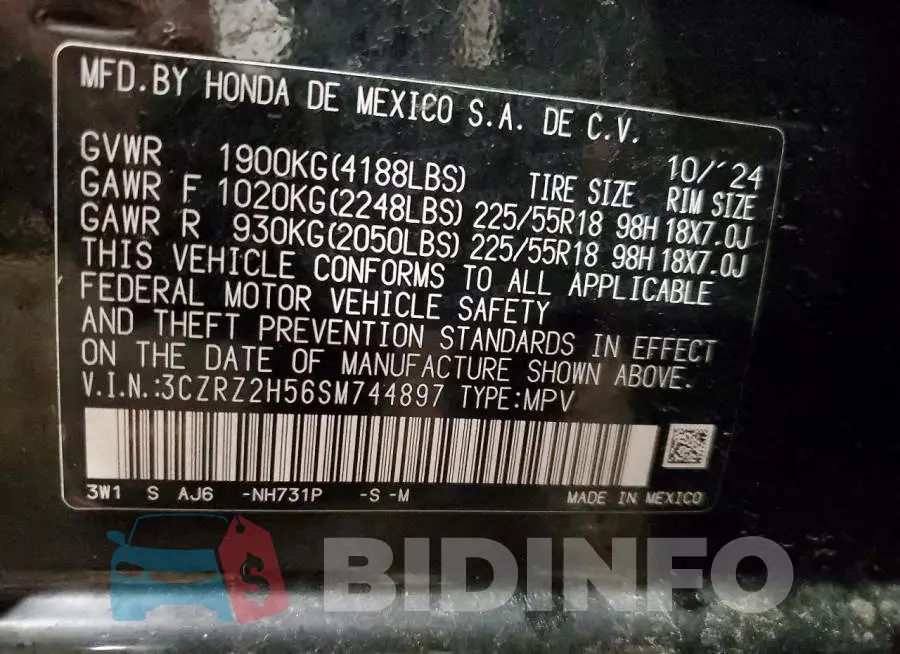 3CZRZ2H56SM744897 Photo# 13