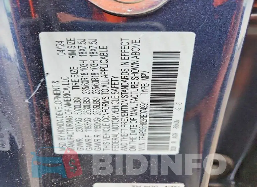 7FARS6H82RE074991 Photo# 13