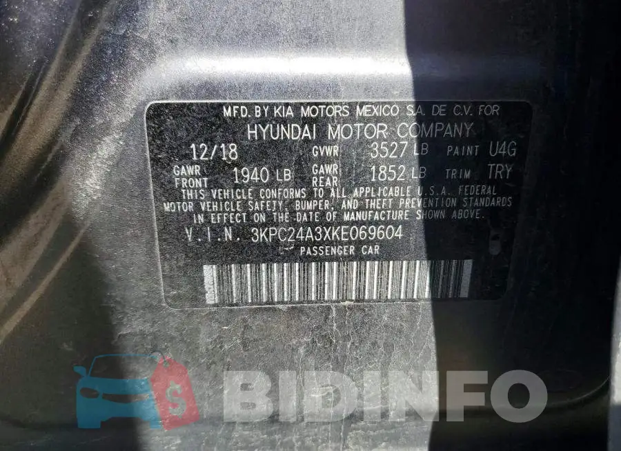 3KPC24A3XKE069604 Photo# 12