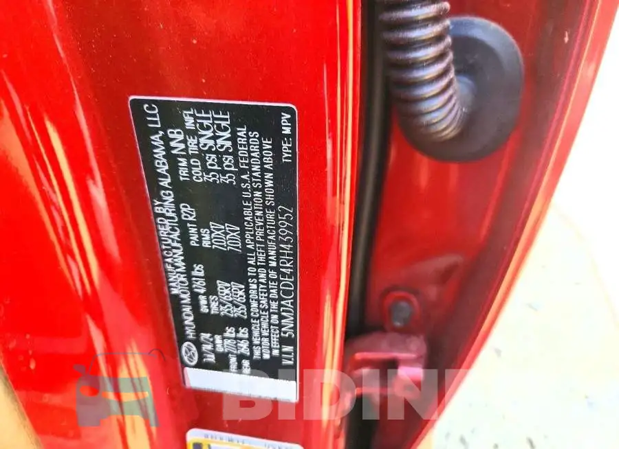 5NMJACDE4RH439952 Photo# 12