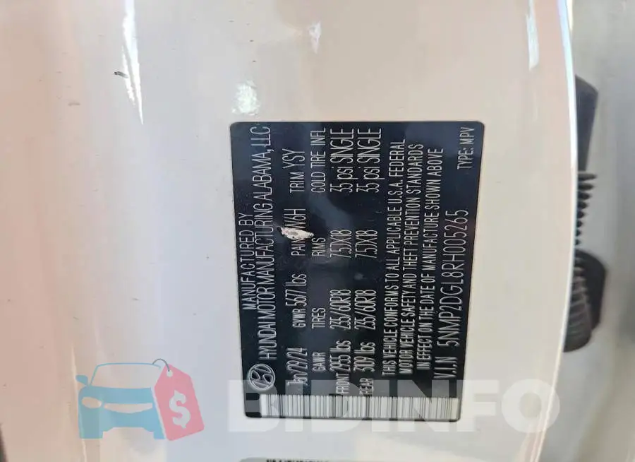 5NMP2DGL8RH005265 Photo# 13