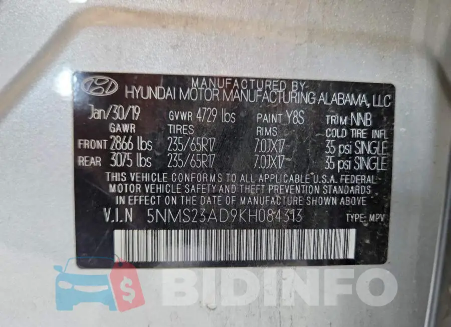 5NMS23AD9KH084313 Photo# 14