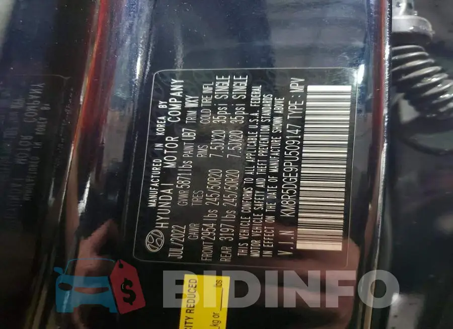 KM8R5DGE9PU509147 Photo# 14