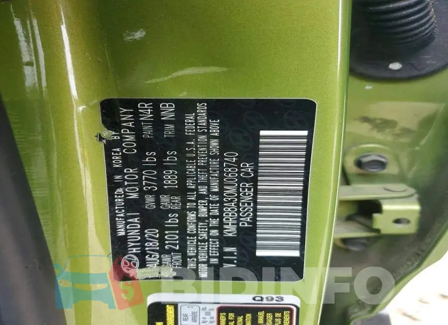KMHRB8A30MU068740 Photo# 14