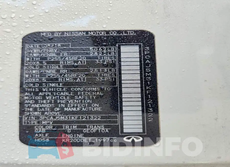 3PCAJ5M31KF121322 Photo# 14