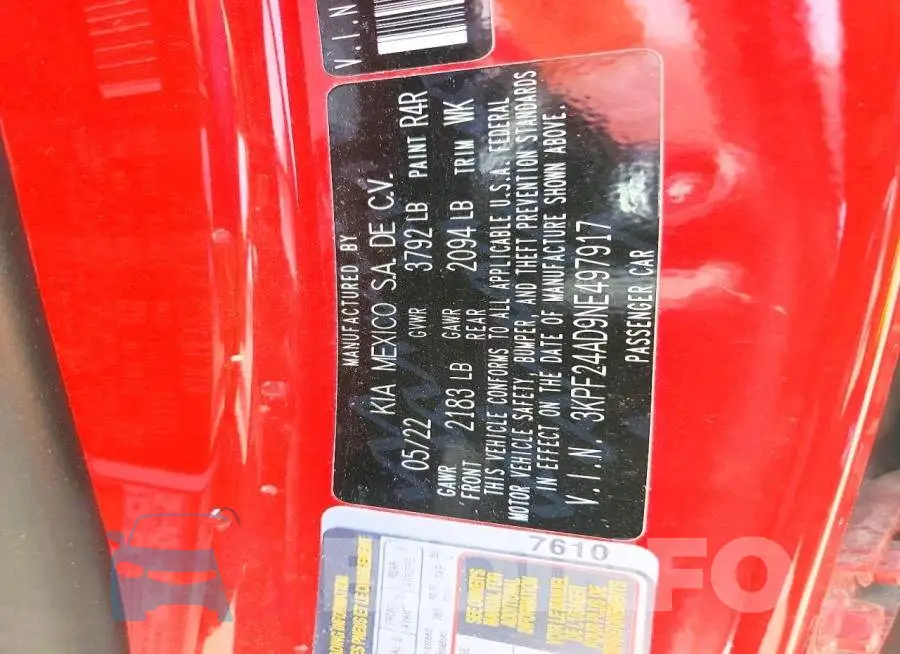 3KPF24AD9NE497917 Photo# 12
