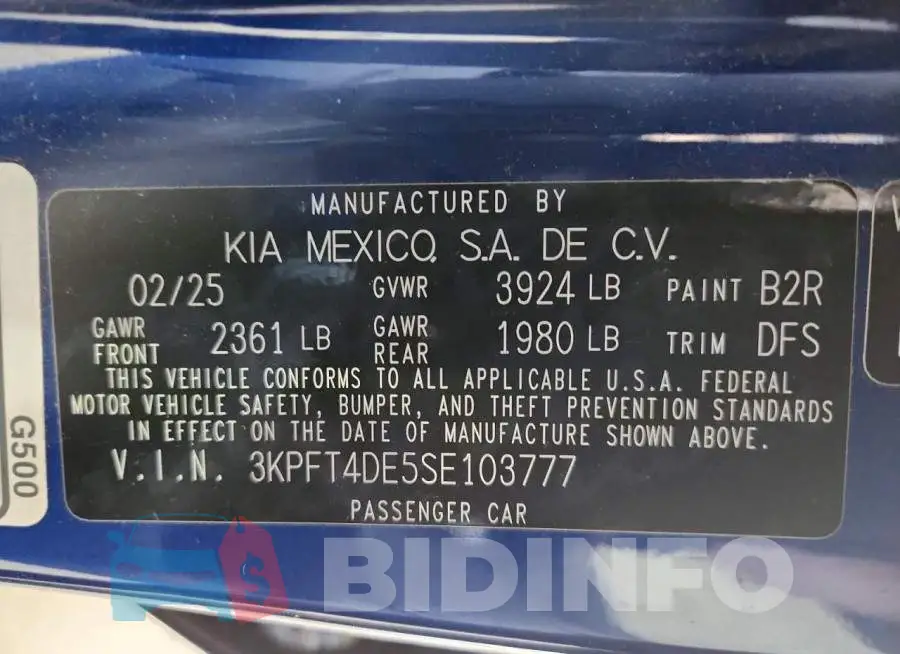 3KPFT4DE5SE103777 Photo# 13