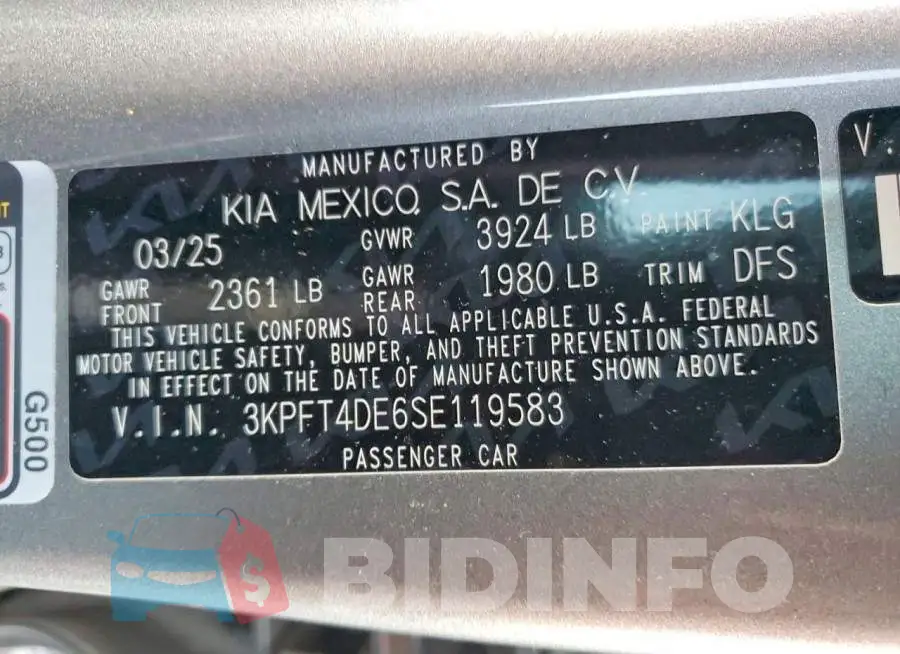 3KPFT4DE6SE119583 Photo# 13