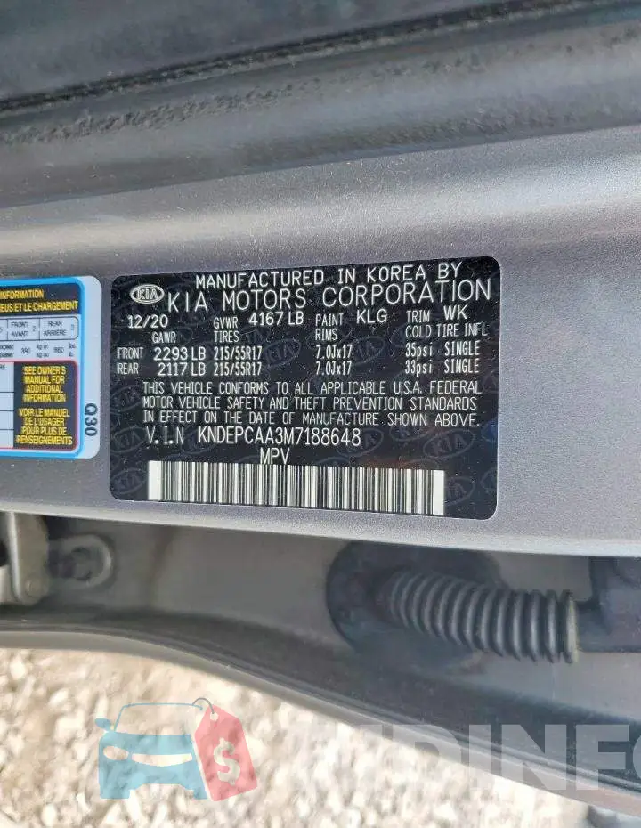 KNDEPCAA3M7188648 Photo# 14