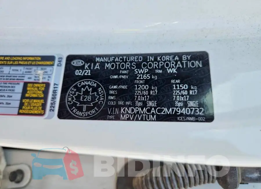 KNDPMCAC2M7940732 Photo# 14