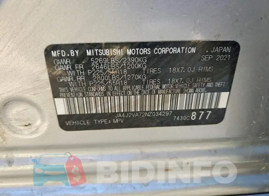 JA4J2VA72NZ034297 Photo# 13