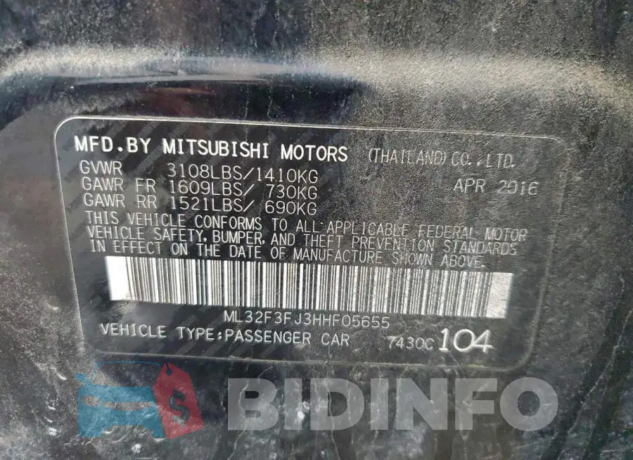 ML32F3FJ3HHF05655 Photo# 12