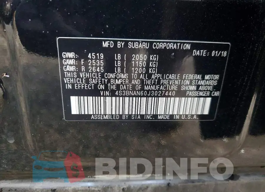 4S3BNAN60J3027440 Photo# 13