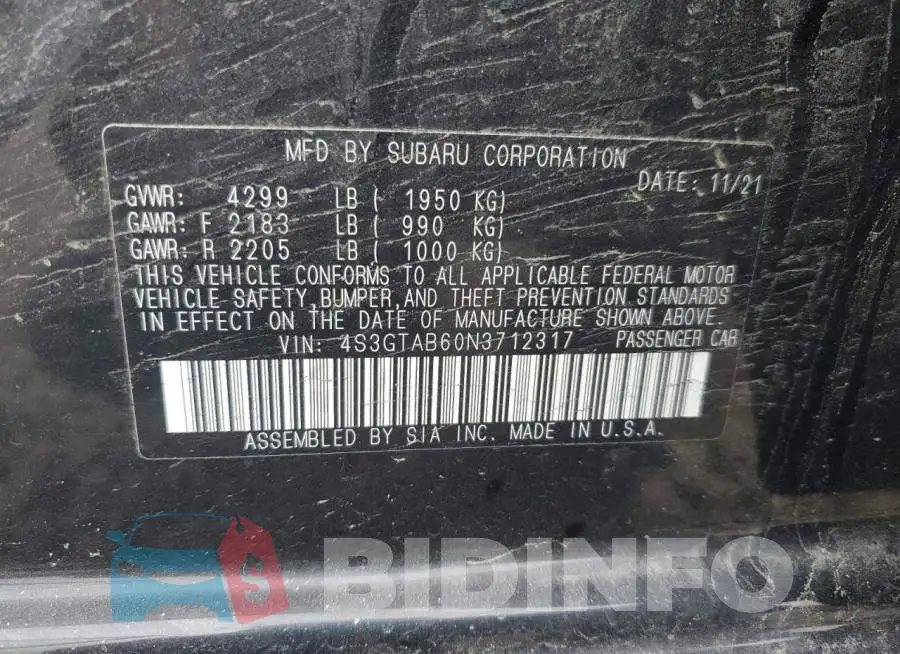 4S3GTAB60N3712317 Photo# 12