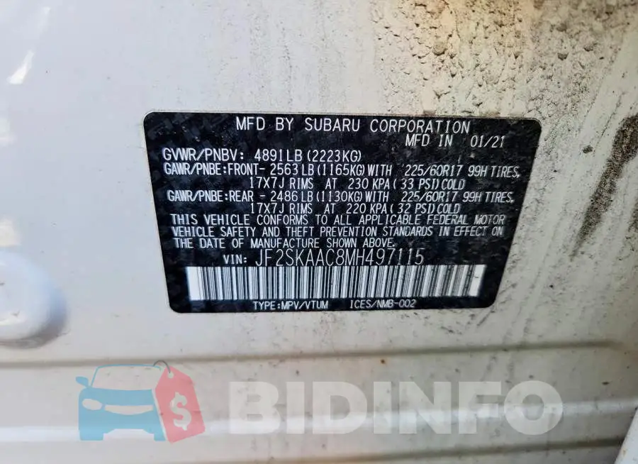 JF2SKAAC8MH497115 Photo# 13