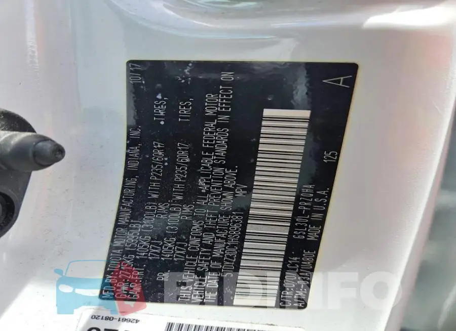 5TDYZ3DC1HS896381 Photo# 14