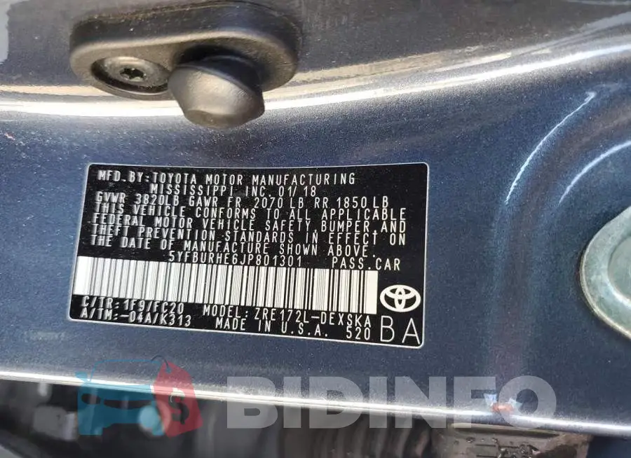 5YFBURHE6JP801301 Photo# 13
