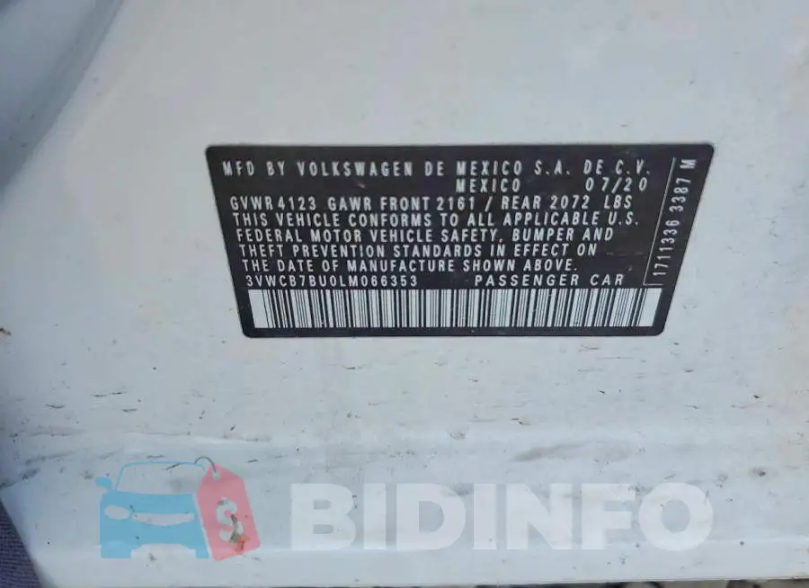 3VWCB7BU0LM066353 Photo# 12