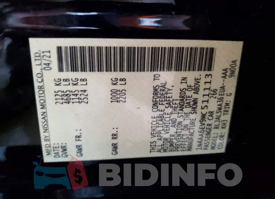 1N4AA6EV9MC511113 Photo# 13