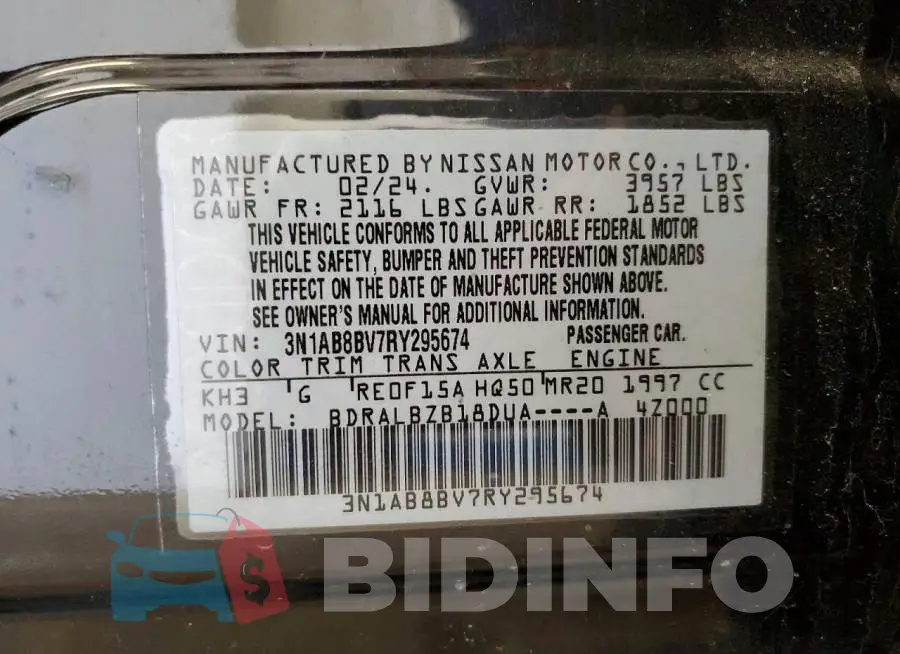 3N1AB8BV7RY295674 Photo# 12