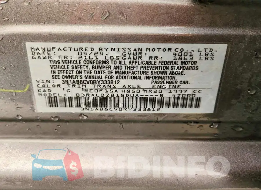 3N1AB8CV0RY333812 Photo# 12