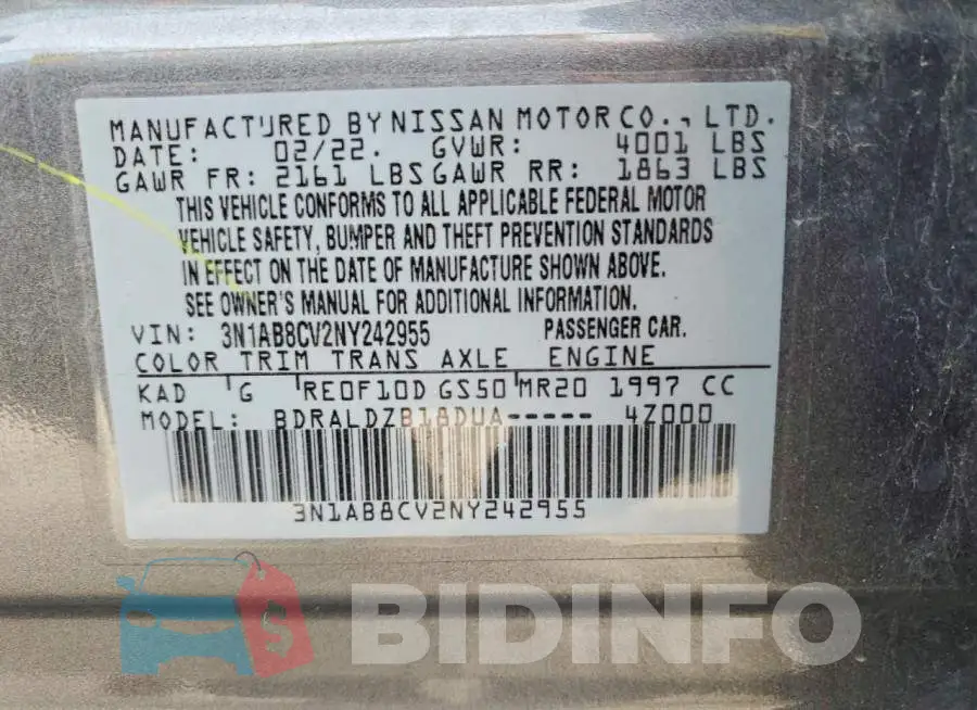 3N1AB8CV2NY242955 Photo# 12