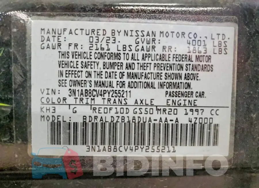 3N1AB8CV4PY255211 Photo# 12