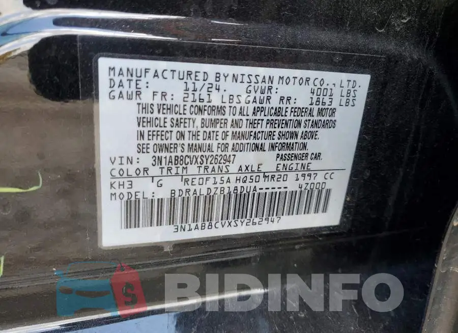 3N1AB8CVXSY262947 Photo# 12
