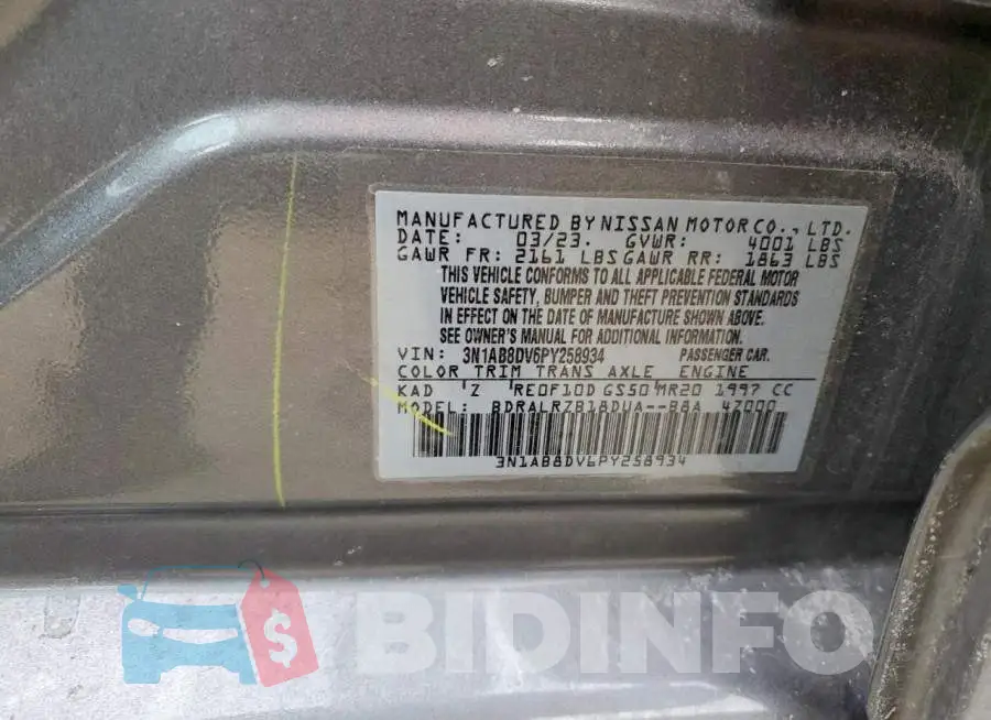 3N1AB8DV6PY258934 Photo# 12