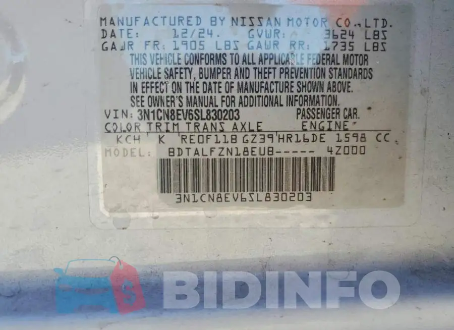 3N1CN8EV6SL830203 Photo# 12