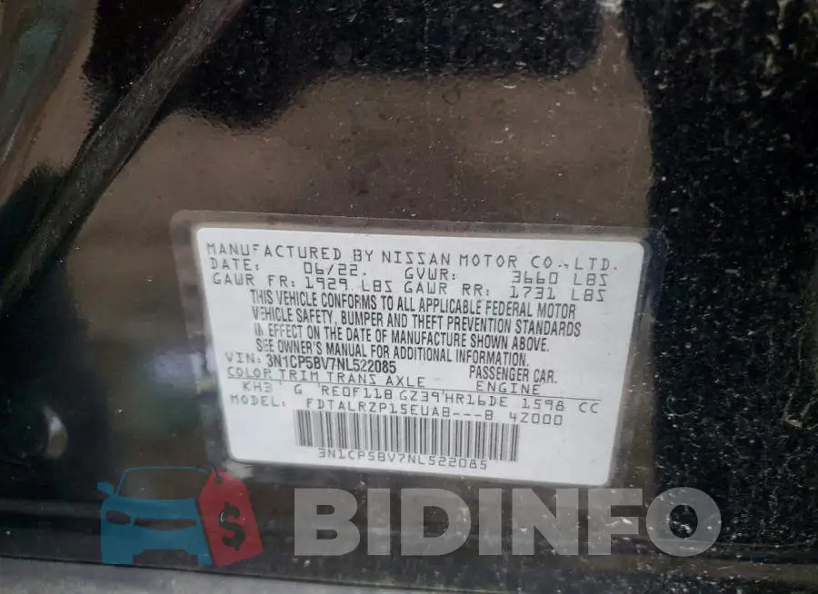 3N1CP5BV7NL522085 Photo# 12
