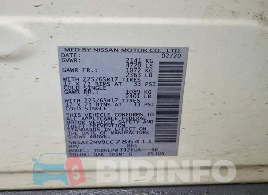 5N1AT2MV9LC786411 Photo# 13