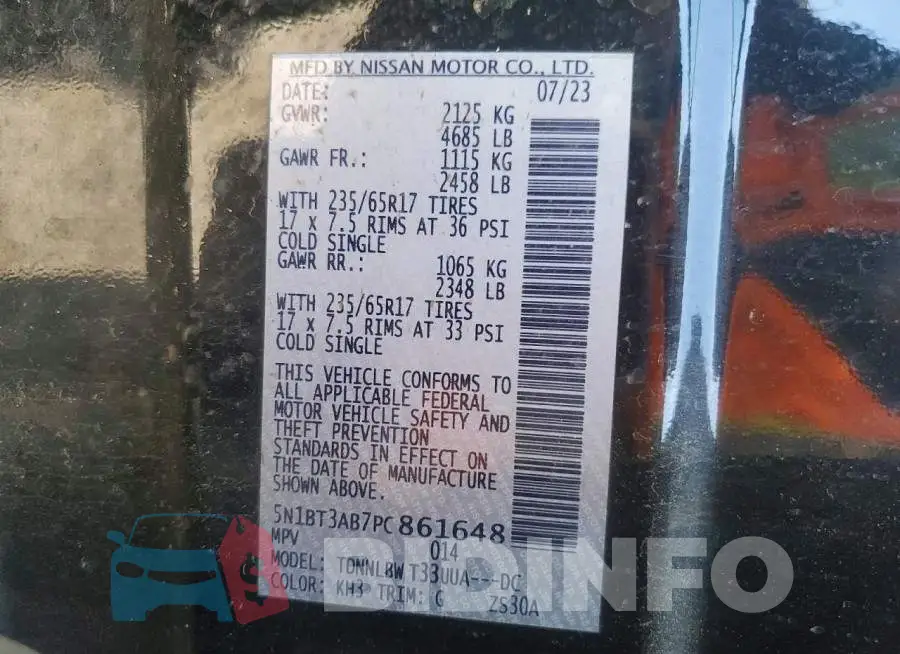 5N1BT3AB7PC861648 Photo# 13