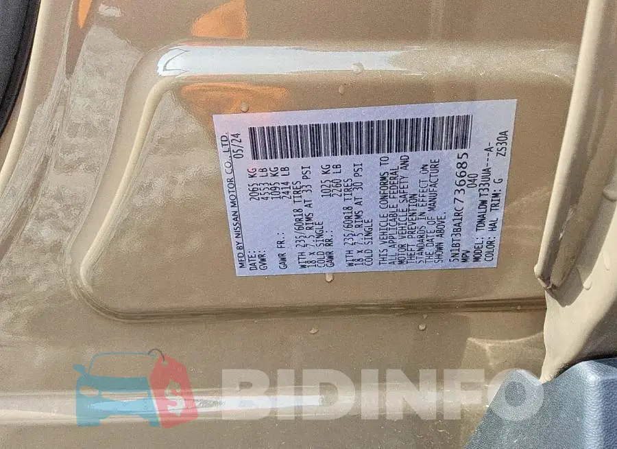 5N1BT3BA1RC736685 Photo# 13