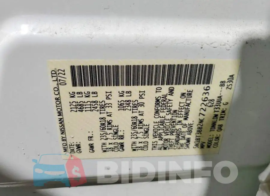 5N1BT3BB2NC722636 Photo# 12