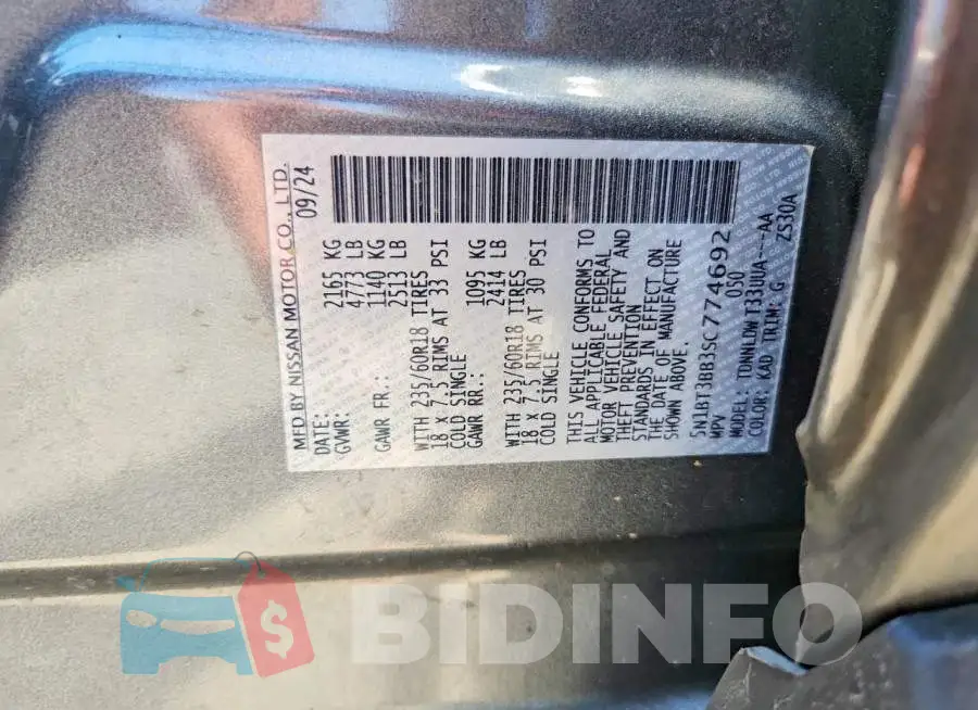 5N1BT3BB3SC774692 Photo# 12
