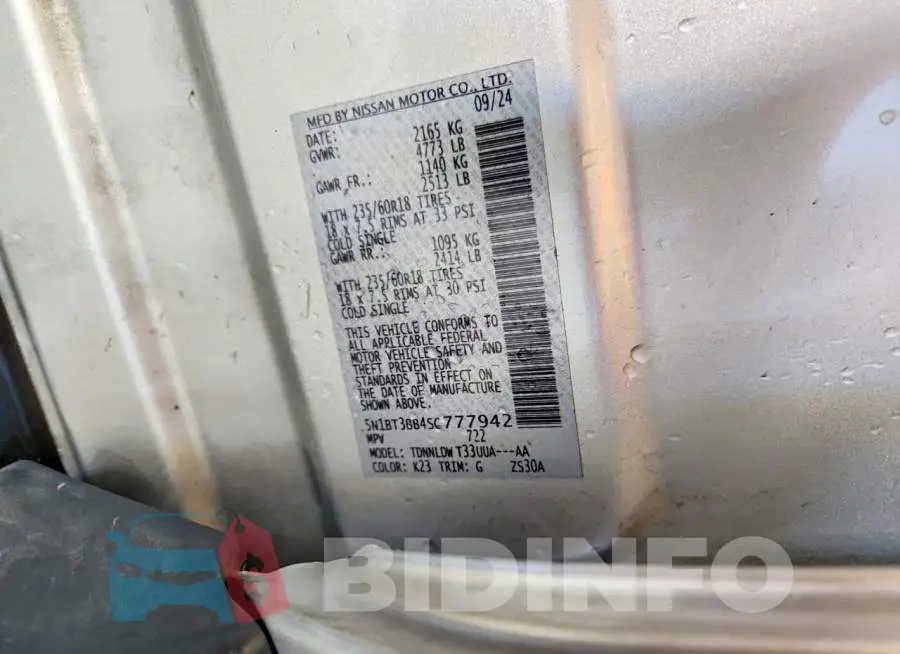 5N1BT3BB4SC777942 Photo# 13