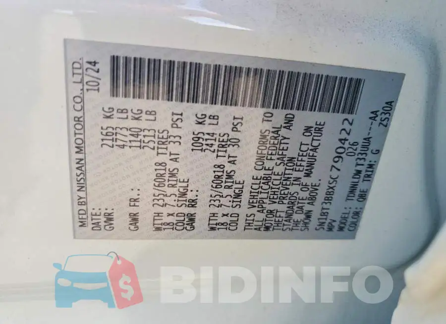 5N1BT3BBXSC790422 Photo# 13