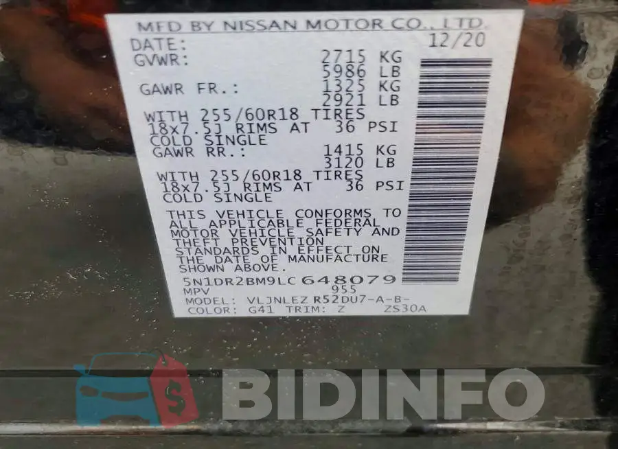 5N1DR2BM9LC648079 Photo# 13