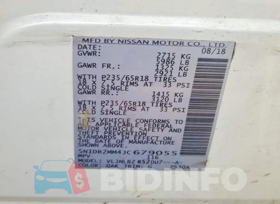 5N1DR2MM4JC679055 Photo# 13