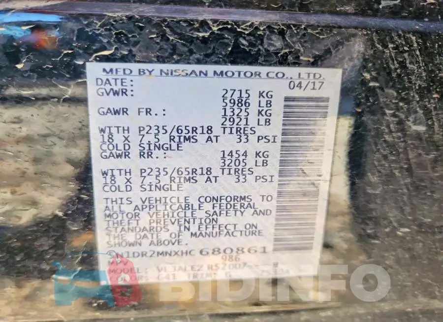 5N1DR2MNXHC680861 Photo# 12