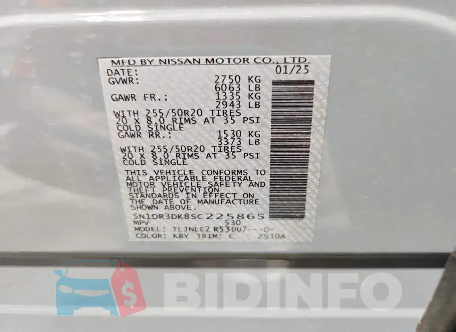 5N1DR3DK8SC225865 Photo# 14