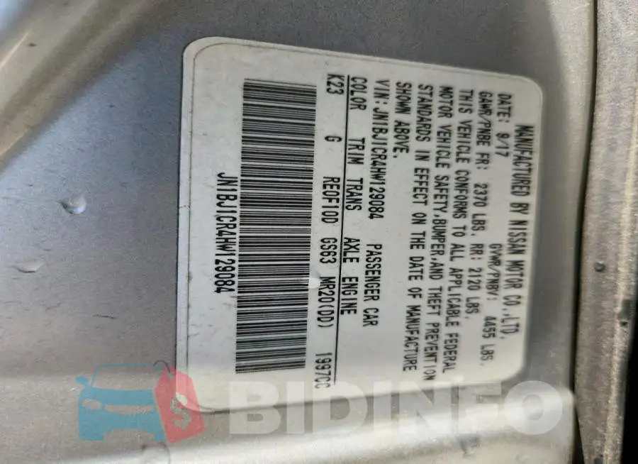 JN1BJ1CR4HW129084 Photo# 13