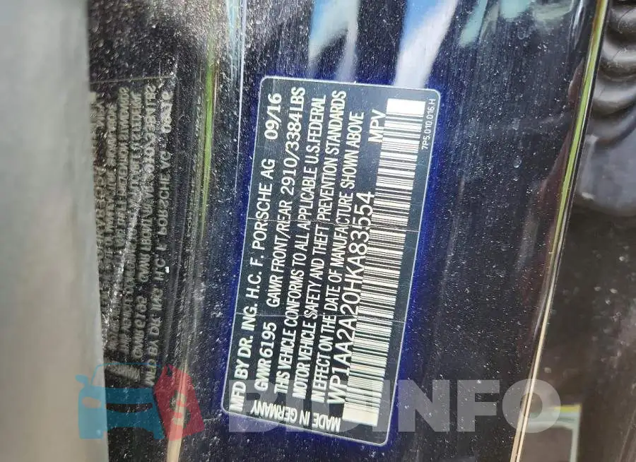 WP1AA2A20HKA83554 Photo# 13