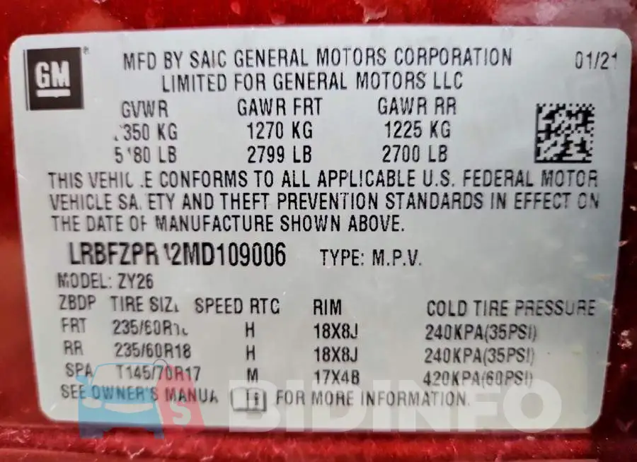 LRBFZPR42MD109006 Photo# 14