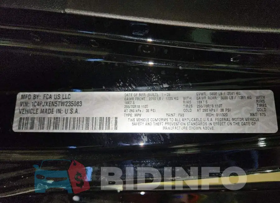 1C4PJXEN5TW235083 Photo# 13