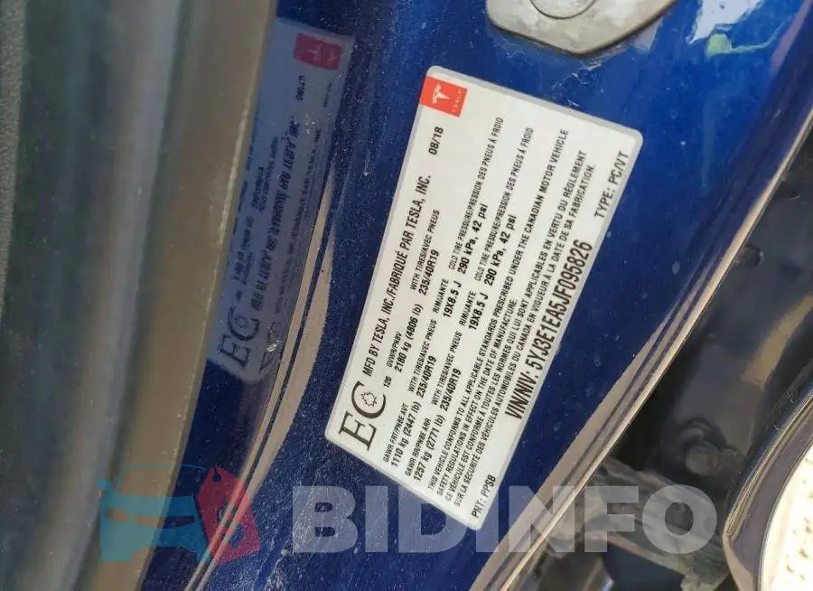 5YJ3E1EA5JF095826 Photo# 12